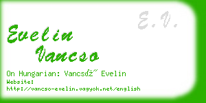 evelin vancso business card